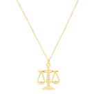 Colar Direito Justiça Folheado A Ouro 18k