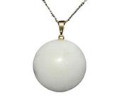 Colar Disco Liso Quartzo Leitoso Pedra Natural Pino Dourado Colar Disco Liso Quartzo Leitoso Pedra Natural Pino Dourado