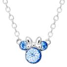 Colar Disney Minnie Mouse March Birthstone banhado a prata