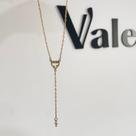 Colar Divino Espírito Santo coração e cruz 45cm - Banhado em ouro 18k