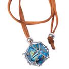 Colar DND D20 Dice removível com corrente de couro em aço inoxidável Colar DND D20 Dice removível com corrente de couro em aço inoxidável