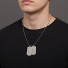 Colar Dog Tag Duplo Placa Militar Identificação Aço Cirúrgico Inox Gravável Masculino Colar Dog Tag Duplo Placa Militar Identificação Aço Cirúrgico Inox Gravável Masculino