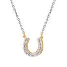 Colar dourado banhado a ouro amarelo 14K banhado a prata com diamantes