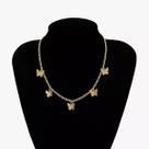 Colar Dourado Borboletas Pingente Moda Delicada Colar Dourado Borboletas Pingente Moda Delicada