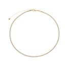 Colar Dourado Chocker Riviera Pedras Brancas Colar Dourado Chocker Riviera Pedras Brancas