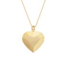 Colar Dourado de Coração Traços Retos Colar Dourado de Coração Traços Retos