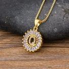 Colar Dourado Letra Inicial Strass Brilhante Nome