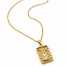 Colar Dourado Nossa Senhora Brilhante Pedras Luxo Elegante Presente Corrente