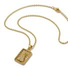 Colar Dourado Nossa Senhora Religião Fé Pingente Chique Casual 50cm Corrente