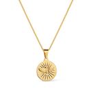 Colar Dourado Religioso Medalha Espirito Santo Colar Dourado Religioso Medalha Espirito Santo
