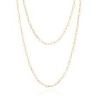 Colar Duplo Feminino Corações Banhado A Ouro 18k Rommanel