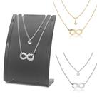 Colar Duplo feminino infinito Escrito que seja infinito em aço inox proteção a eternidade amor