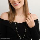Colar duplo folhinhas banhado a ouro 18K