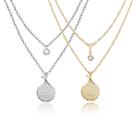 Colar Duplo Gargantilha Feminino pai nosso folheado dourado aço inox prata ponto de luz zircônia Colar Duplo Gargantilha Feminino pai nosso folheado dourado aço inox prata ponto de luz zircônia