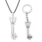 Colar e chaveiro com pingente Kingdom Hearts Sora Keyblade