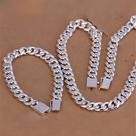 Colar e Pulseira Masculinos - Corrente de 10mm (20, 22 ou 24 Polegadas) - Joias de Festa