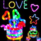 Colar e Pulseiras LED com Luzes - Brinquedo Pop Tubes Glow Sticks