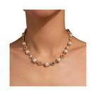 Colar Elegante De Pérolas Com Corrente Para Mulheres, Gargantilha Gótica De Strass Para Noivas,