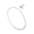 Colar Elegante Feminino De Resina Com Imitação De Pérolas, Design Redondo Em Sete Cores, Presente