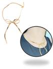 Colar Elegante Luxo Banhado a Ouro LB Acessórios 35 cm