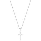 Colar elo português cruz palito 20mm - Banhado em prata 925 Colar elo português cruz palito 20mm - Banhado em prata 925