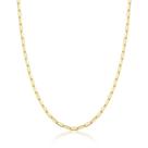 COLAR ELOS RETANGULARES LISOS BANHADO A OURO - 40cm + 5cm Extensor