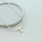 Colar em Cristal com a Letra de Madrepérola 40cm com 5cm de extensor em Prata 925