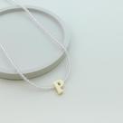 Colar em Cristal com a Letra de Madrepérola 40cm com 5cm de extensor em Prata 925 Colar em Cristal com a Letra de Madrepérola 40cm com 5cm de extensor em Prata 925