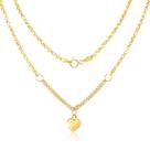 Colar Em Elo Português Ouro 18k Com Pingente 45cm