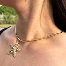 Colar em Malha Com Ping Tropicana Banhado a Ouro 18 K