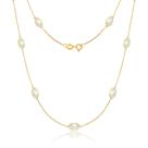 Colar em Ouro 18K 750 com 15 Pedras de Zircônias