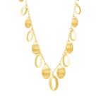 Colar em Ouro 18k com Franja com Ovais Foscos - AU8125