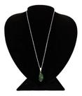 Colar em Prata 925 Elo Veneziano com Esmeralda Natural 1,6cm