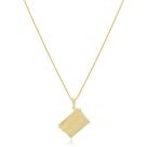 Colar envelope banhado a ouro 18k
