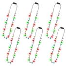 Colar EOBOH Christmas Light Up com 3 modos para festa x6