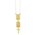 Colar Escapulário Ouro 18K Unissex Medalhas Mini K260