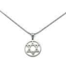 Colar Estrela De Davi Corrente Veneziana Covenant Aço Inox