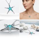 Colar Estrela do Mar Minimalista Banhado Prata