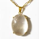 Colar Extra Cabochão Pedra Quartzo Cristal Garra Dourado Colar Extra Cabochão Pedra Quartzo Cristal Garra Dourado