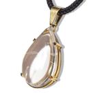 Colar Extra Gota Pedra Cristal Montagem Garra Dourado