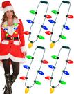 Colar Eyegla Christmas Light Up, pacote com 4 lâmpadas LED