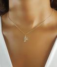 Colar Fé Micro Zircônia Cristal Banhado a Ouro Colar Fé Micro Zircônia Cristal Banhado a Ouro