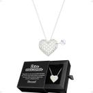 Colar feminina aço inoxidável + pingente amor coração strass + caixa moda social casual edição limitada presente