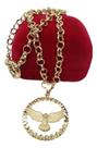 Colar Feminina Pingente Portuguesa 3mm Banhado a Ouro