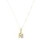 Colar Feminino 45cm Ouro 18k Corrente Veneziana Pingente Fé