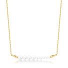 Colar Feminino 60cm Folheado Ouro 18k Pérola