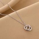 Colar Feminino Aço Inox Folheado Corações Entrelaçado Banhado a Ouro 18k + Caixa Presente