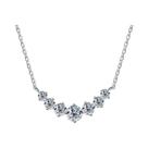 Colar Feminino Banhado a Ouro Branco Com Moissanite Joia Fina Para Casamento Prata Esterlina 925