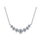 Colar Feminino Banhado a Ouro Branco Com Moissanite Joia Fina Para Casamento Prata Esterlina 925 Colar Feminino Banhado a Ouro Branco Com Moissanite Joia Fina Para Casamento Prata Esterlina 925