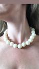 Colar Feminino Bolas Grandes Resina Vibrante Luxo